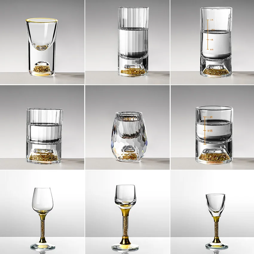 Manufacturers direct sales of high-grade creative gold foil liquor cup a cup household wine glasses wholesale wine cup
