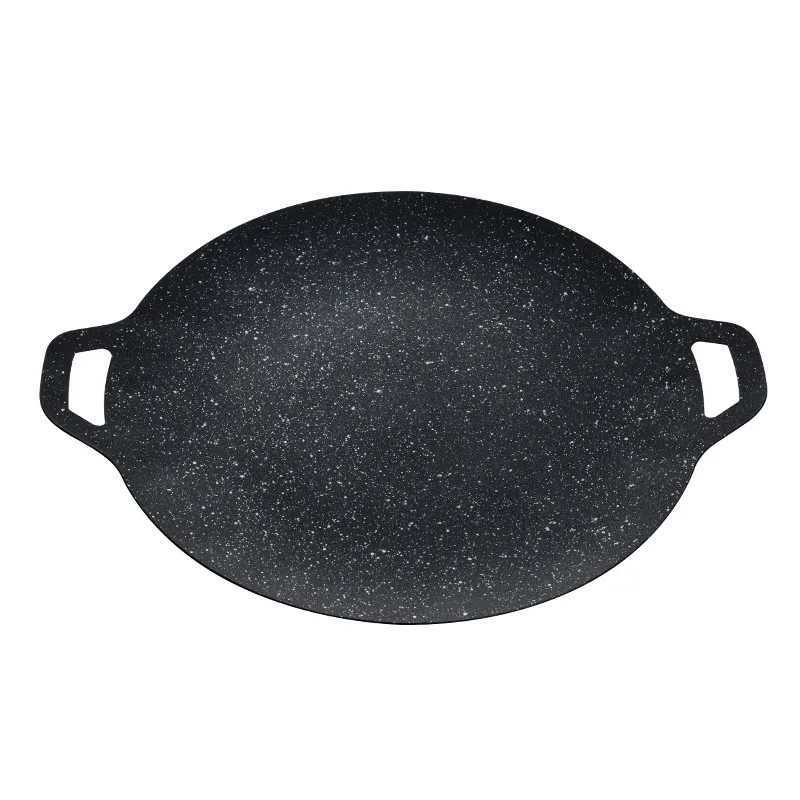 multipurpose hot sale die cast aluminum BBQ grill pan with two handle and induction bottom Outdoor Non Stick Griddle Grill Pan