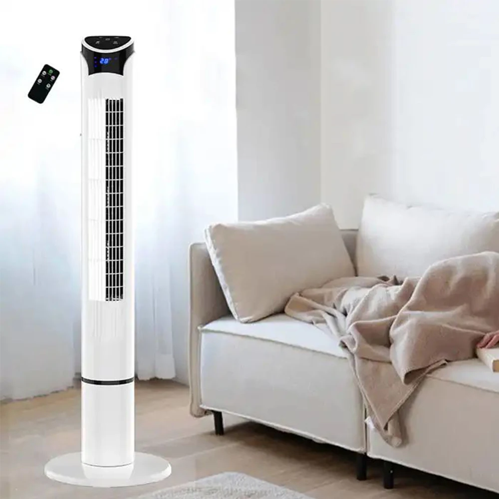 40 Inch Tower Fan  Quiet Oscillating Bladeless Fan with Remote 3 Speeds 3 Modes LED Display 12H Timer Floor Standing