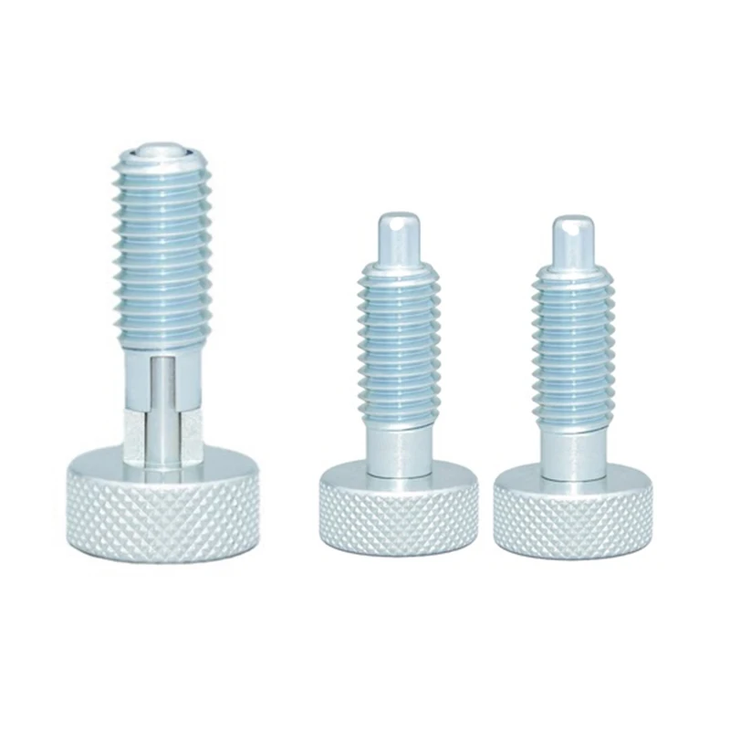 Aluminium Knurled Head Telescopic Knob Plunger Indexing Fixed Stop Pin