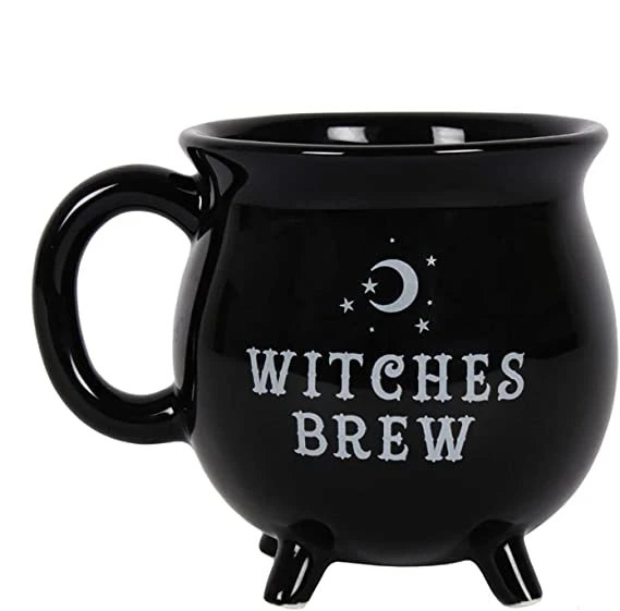 Mugfloz Mug Bowl Drink ware Custom Creative Ceramic Witches Brew Cauldron Mug Black