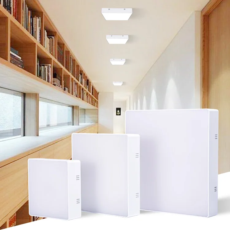 Custom indoor 6 inch 4 inch ceiling surface lamp plastic LED circular panel light for ceiling home office light