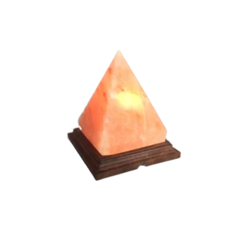 Natural Aroma Pink Rock Lamp  Natural Himalayan Salt Lamp Wooden Base For Room Decoration Hand Carved Light