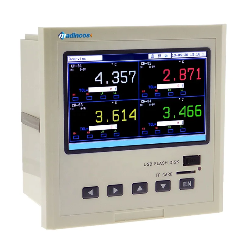 MPR4200: industrial Programmable Universal Digital 6/8/12 Channel Paperless Pressure Chart Recorder with Relay+Ethernet TCP/IP