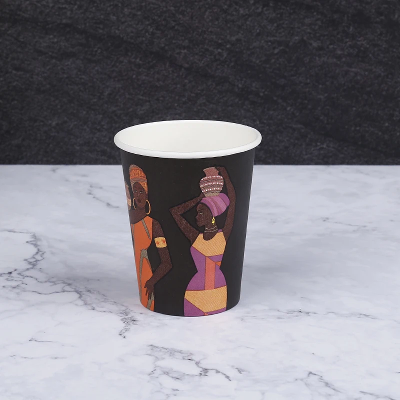 8Boz hot drink coffee paper cup three-color unique design can be customized logo