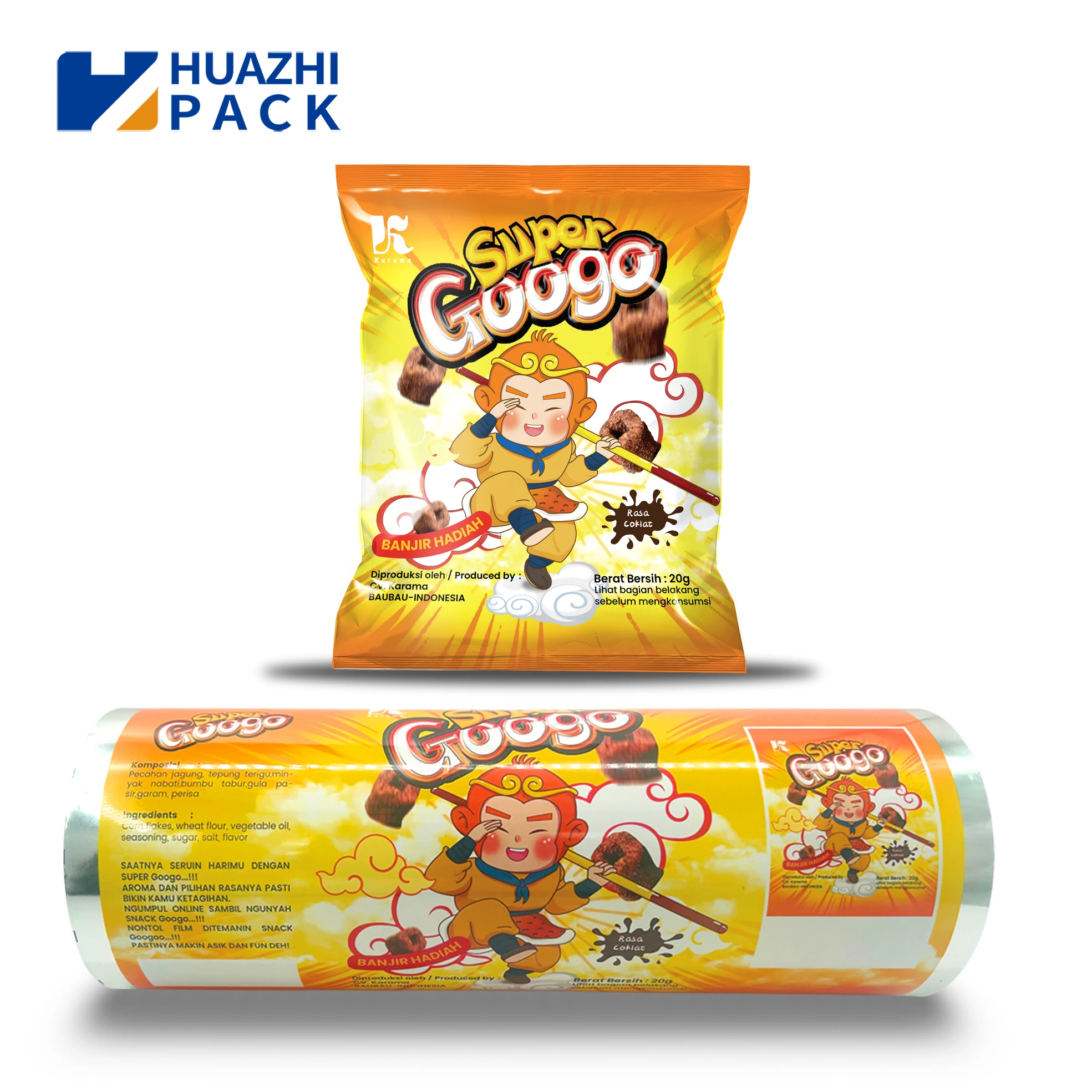 Printed Roll Stock PET/BOPP Foot Packaging Mylar Laminated Plastic Roll Film Color Printed Sachet Film Roll