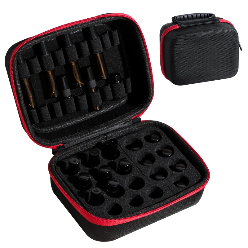 High Quality Essential Oil Carrying Case Holds 19 Bottles Travel Custom Logo Portable Essential Oils Bag Organizer