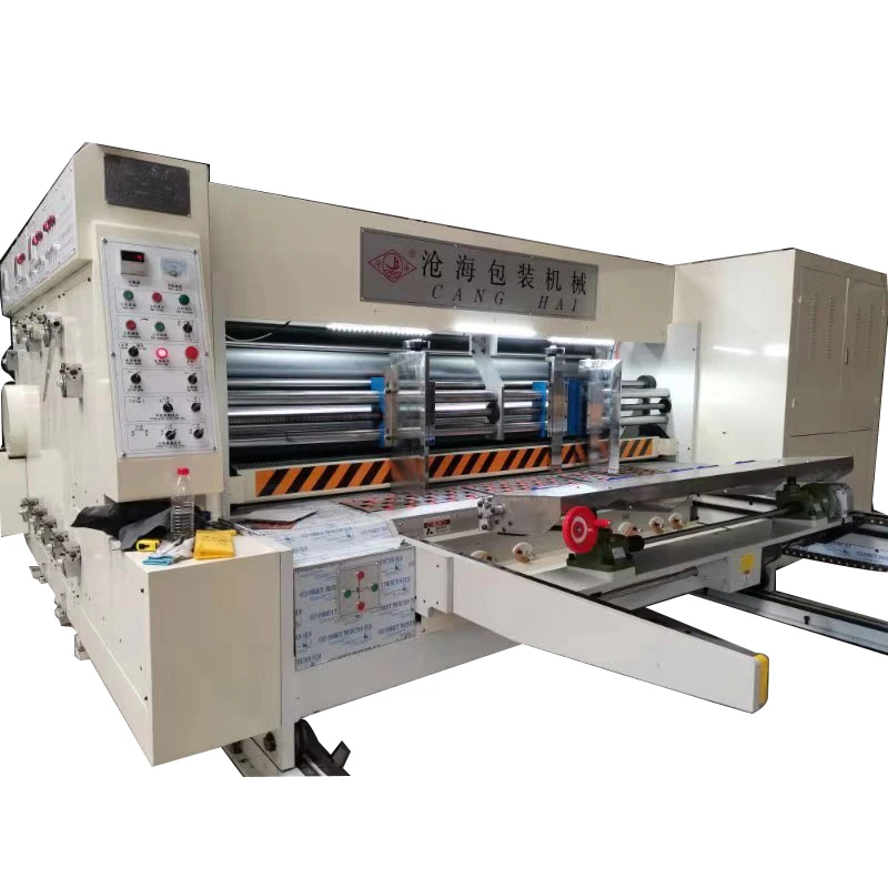3 4 Color Corrugated Carton Pizza Box Making Machine Price Cardboard Logo Carton Printing Slotting Die Cutting Machinery