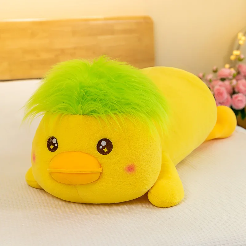 2024 Custom plush toy handsome Green Hair Idol Duck Soft Stuffed animal toys Plush pillows cushions kids toy wholesale gifts