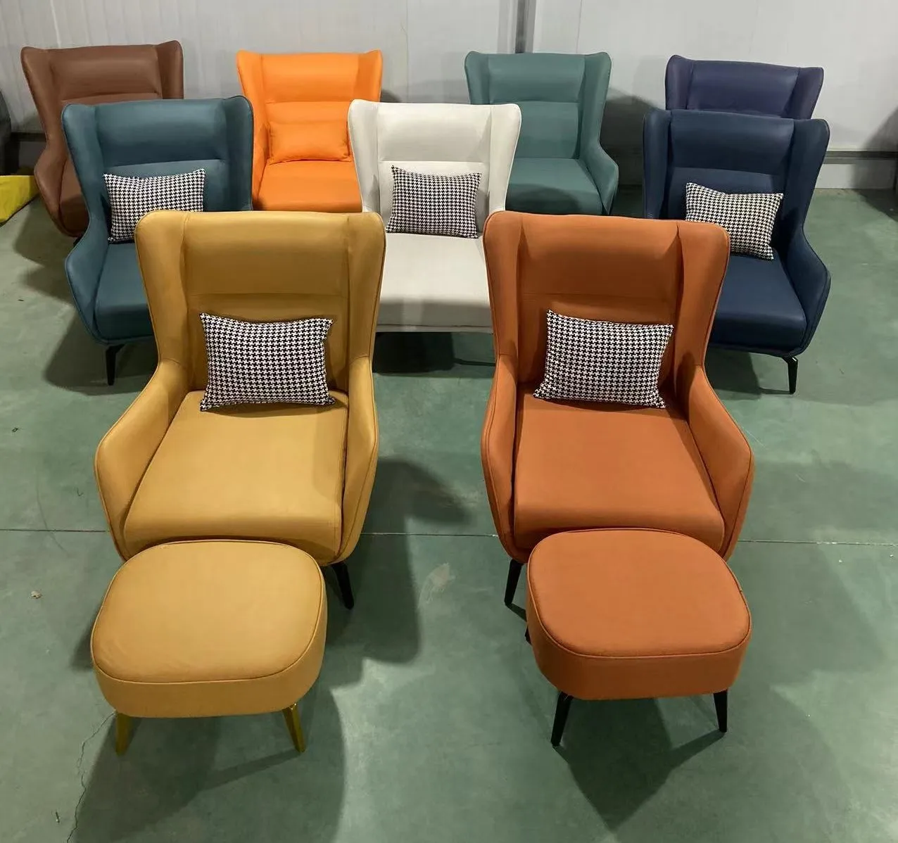 Luxury stainless steel velvet accent fabric armchair high armchair single gold lounge lounge chair