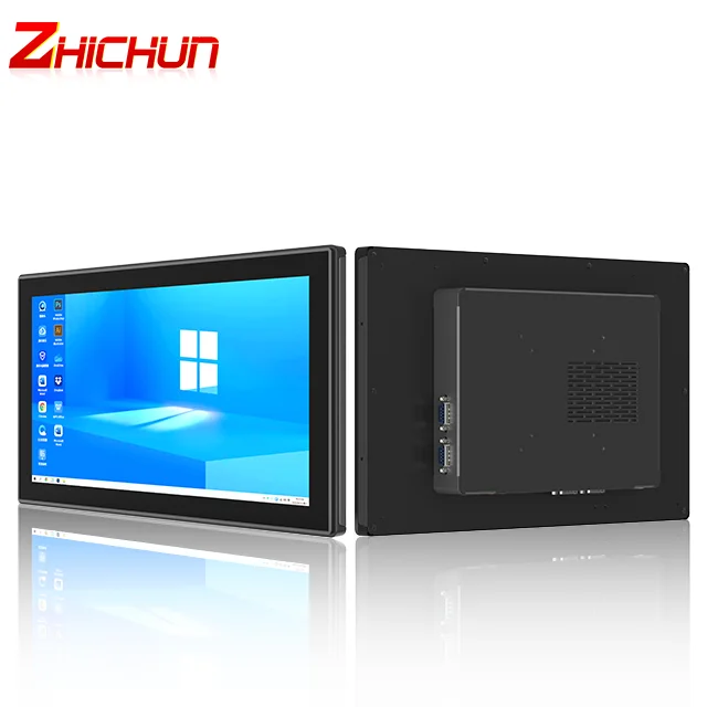 27 дюймов Все-в-одном компьютер 3 мм передний сенсорный экран промышленный ПК панель с Com Usb Hdm Dc12v 36v