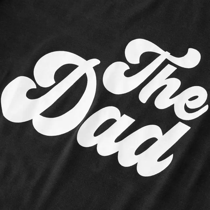 Wholesale custom 100% cotton family matching Logo Printed t-shirts casual wear outdoor black clothing