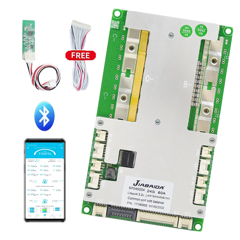 JBD BMS 150A 100A 20S 72V AIS smart bms 200A lifepo4 48V 16S батареи bms для литий-ионных аккумуляторов