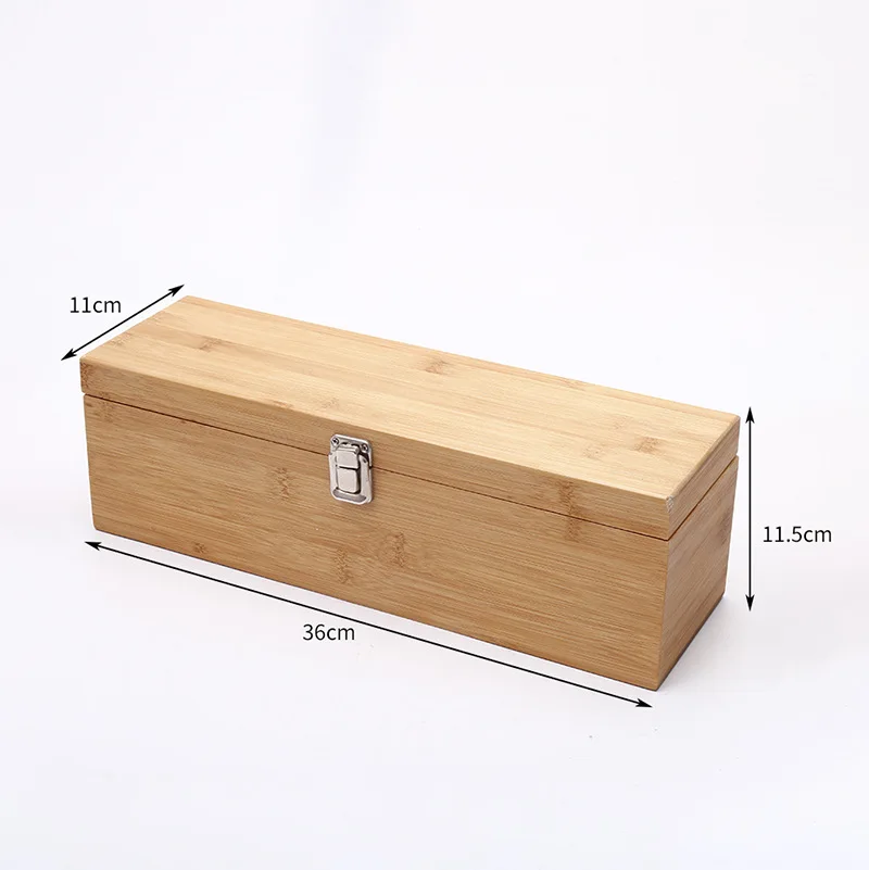 Bamboo Wooden customization pattern LOGO Bamboo Wood Wine Case with Tools Set Wine Storage Box Gift for Wine Lover