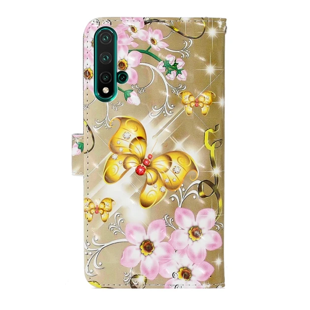 For Sony Xperia 20 XZ5 3D Bling Flower Print Wallet Leather Case Flip Cards Slot Phone Pouch Stand Cover