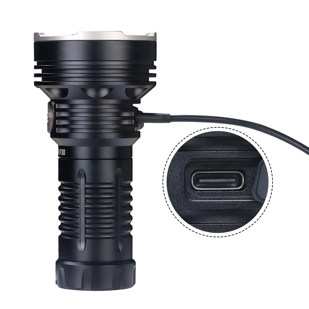 Супер яркий фонарик IF30 EDC 12000lm USB C перезаряжаемый свет портативный светодиодный с эксклюзивным поворотным переключателем