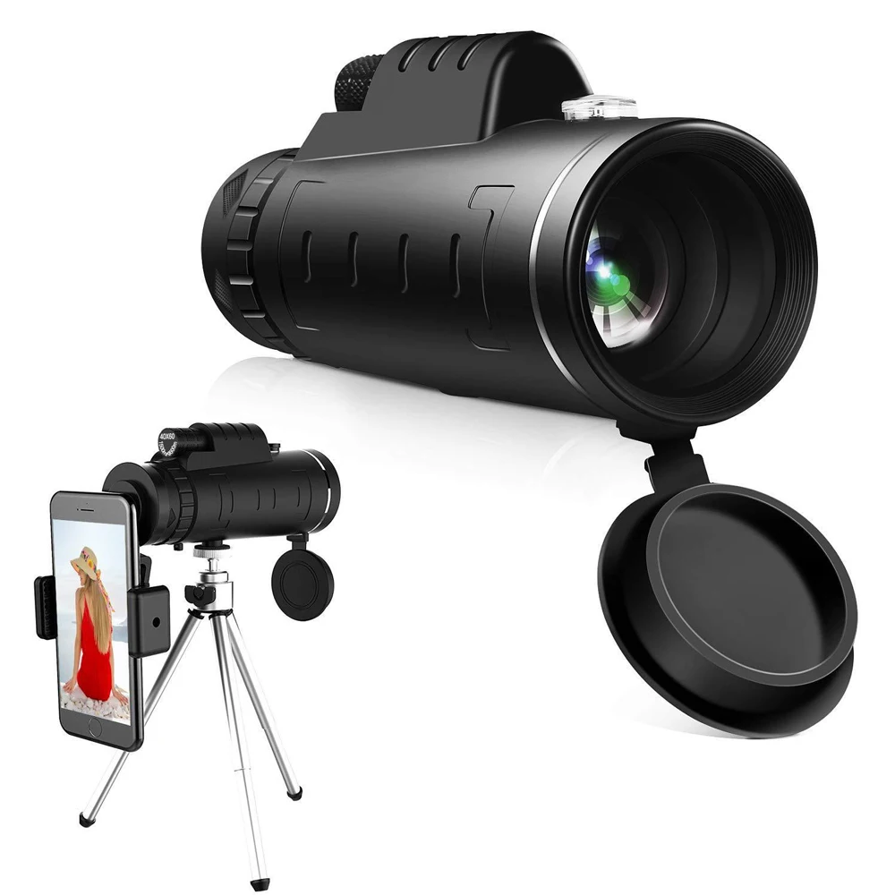 Hot selling night vision Monocular Monocular Telescope 50x60 high power hd with Phone holder Tripod Compass