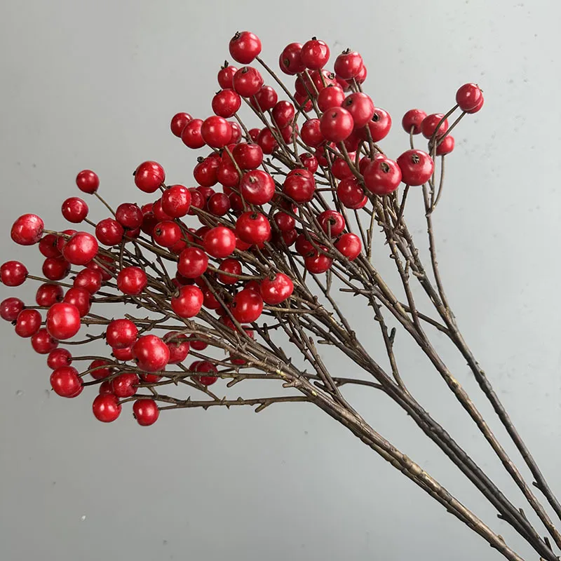 Simulation rose foam berries Wholesale hotel shopping mall soft decoration flower design rich fruit Blueberry