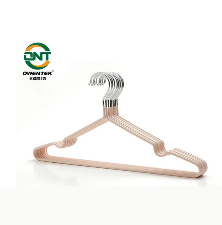 Factory Wholesale PVC Coated Black White Metal Clothes Hanger Laundry Hangers For Dry Clothes