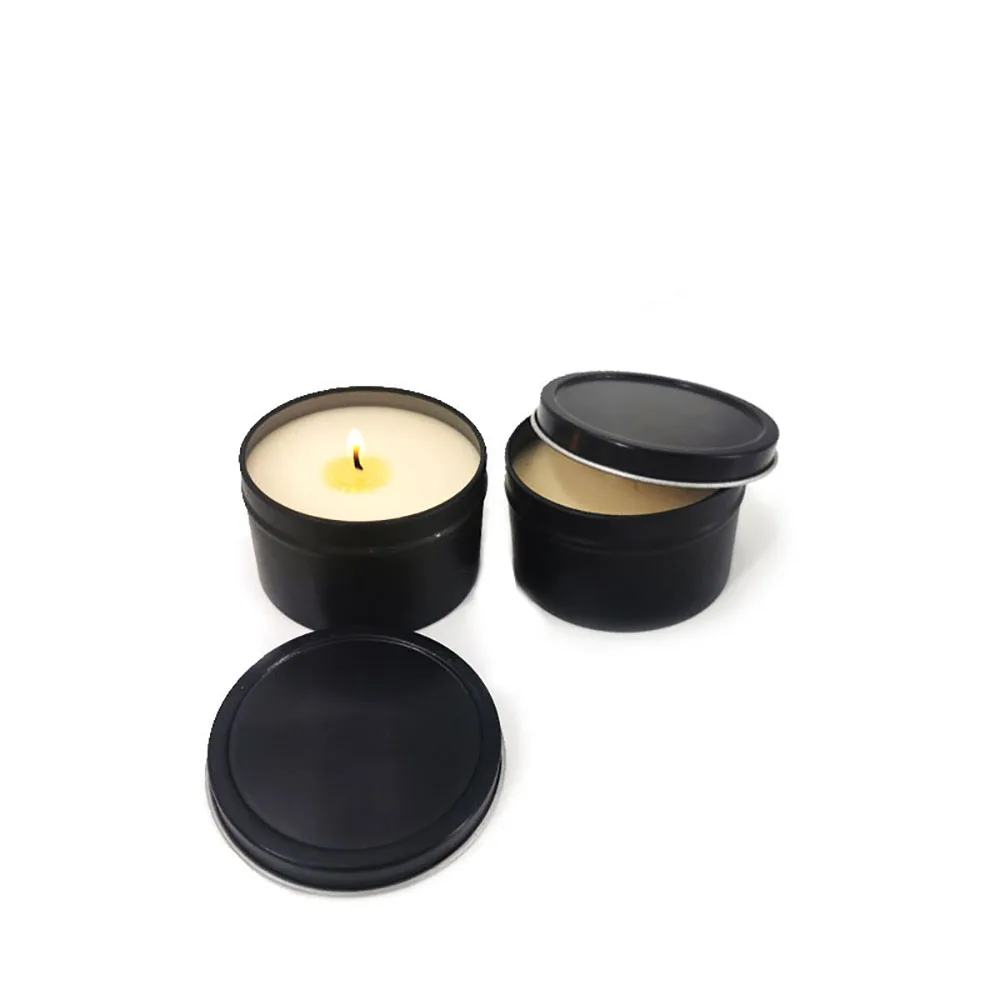 65*40mm jars with lids wholesale frosted black empty cosmetic face cream body butter food cookie spices candle