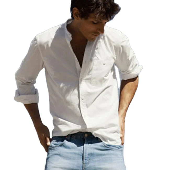 Factory OEM New style men linen cotton shirt wuhan garment factory