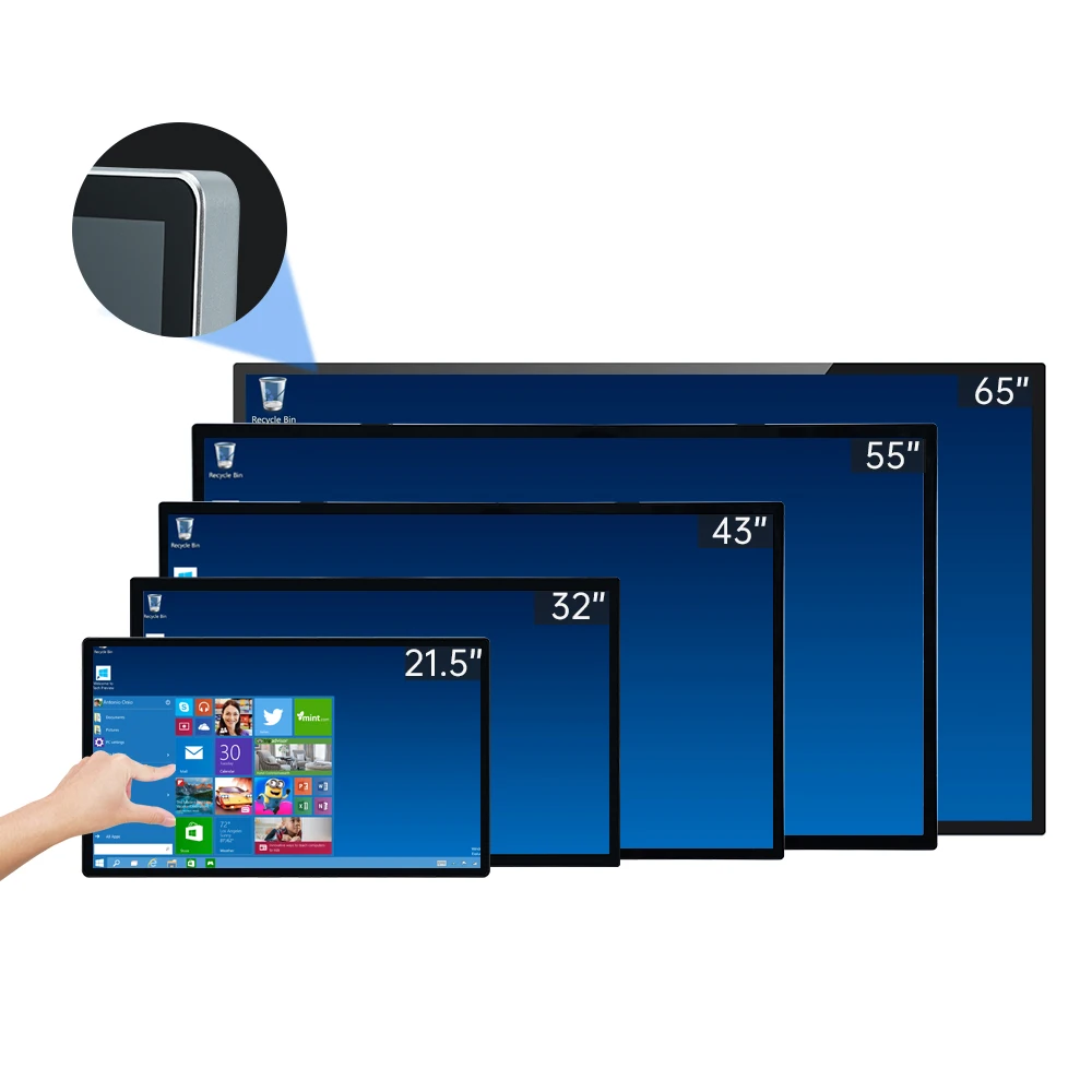 Android Win 32 43 55 65 Inch 4K Smart Digital Touch Screen Multi Touch Lcd Flat Panel Interactive Touch Teaching Smart Board