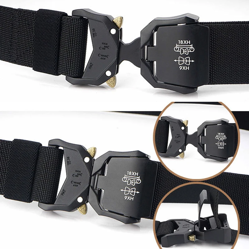 Wholesale 3.8 CM Wide Quick Release Elastic Tactical Belt Stretch Work Utility Belts for Men