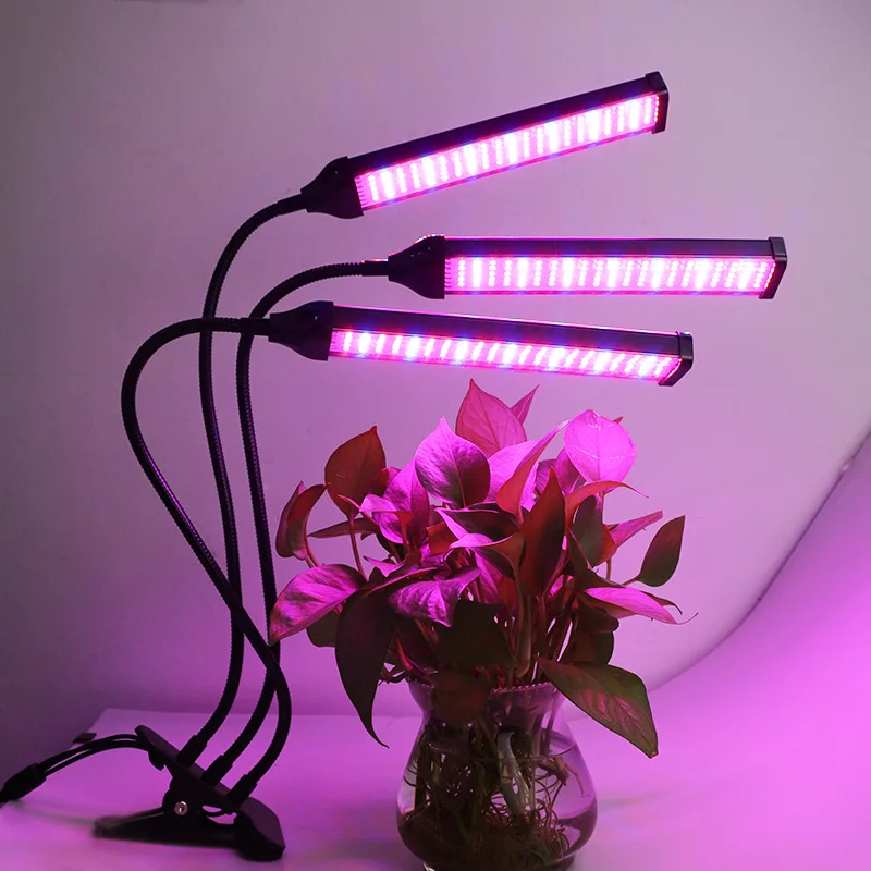 Indoor LED Growing Light Full 360 Degree 3 Modes Dimmable Flexible Spectrum Lamp Plant Red & Blue Hydroponic Grow Light