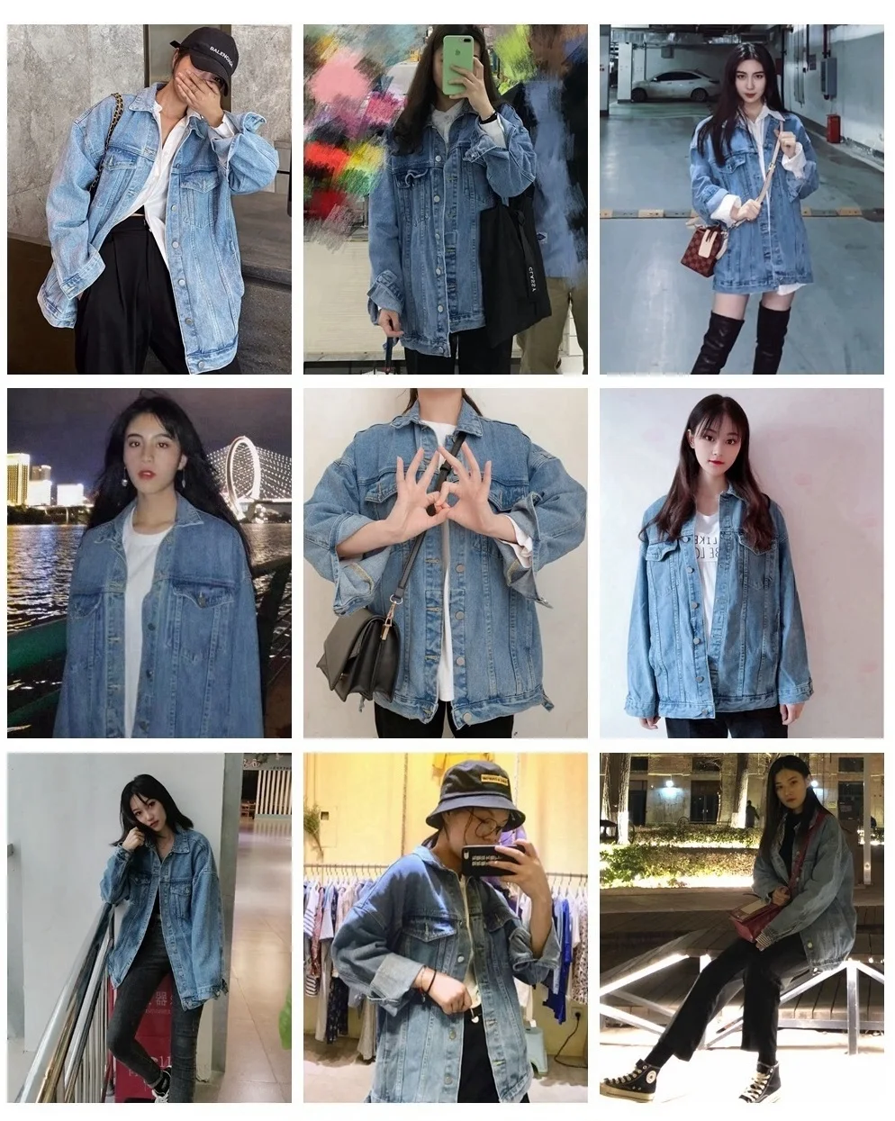 2021 Women Wholesale Hot Sale Lady Spring Summer Fashion Jean Jackets Oversized Denim Coats Denim Jackets
