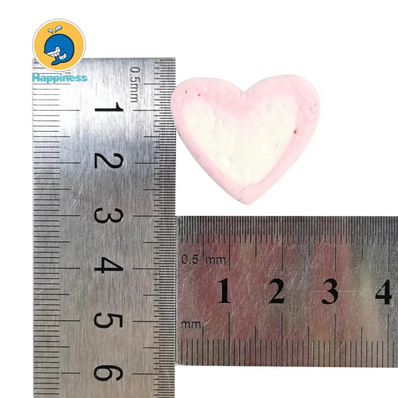 pink heart shape sweets hot selling candies marshmallow
