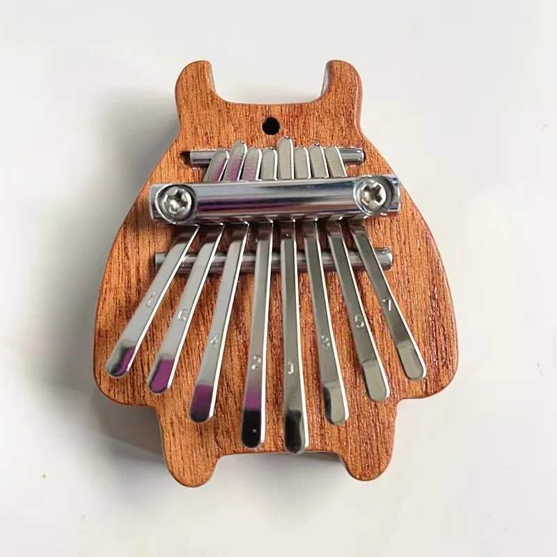 Clearance sale 8 Key Mini Kalimba Thumb Piano Wood Metals Small Musical Instrument Pendant Gift For Adult Kids Beginner Learning