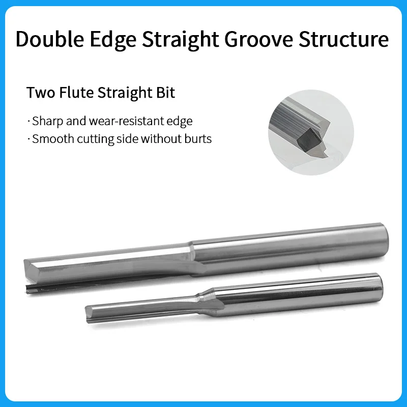 High speed steel  2 Flute straight Edge Router Bits for Wood cNc straight Engraving Cuters carbide Endmils Tools packet o 10