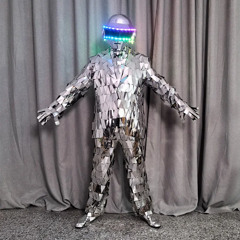 Lens dress set LED glow helmet bar KTV out of the wine dress stage show costumes