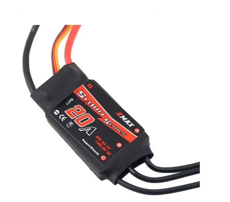 Запчасти Аксессуары Emax Simonk 20A бесщеточный ESC для 3A 5V UBEC Quad Multi ESC для вертолета
