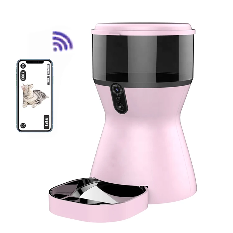 Dog Cat Smart Pet Feeder Camera Remote Control Microchip Automatic Pets Feeder Wifi App