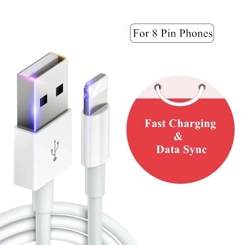 
Original USB Cable Fast Charging USB Charging Data Cable For iPhone X 8 7 6 6s Plus 5 5S For iPad Data charging charger cord 