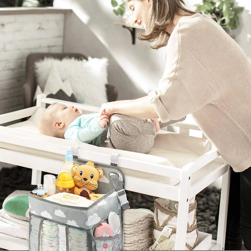 Nursery Organizer Baby Diaper Caddy Hanging Diaper Organization Storage for Baby Essentials