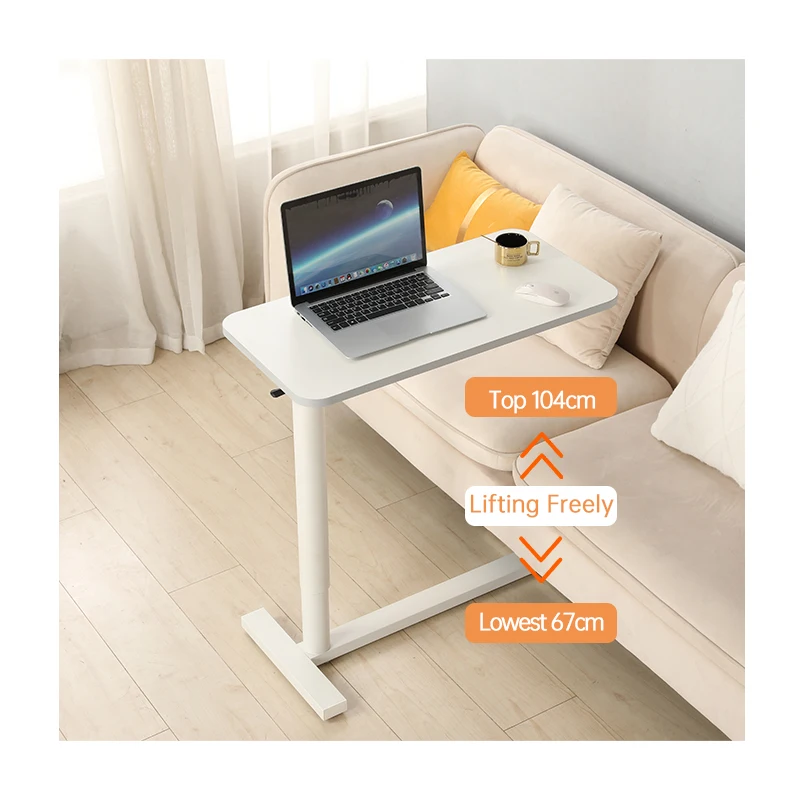 laptop desk TABLE FOR BED pneumatic Gas Spring Riser tilting desktop adjustable high and wheel bed mobile standing desk