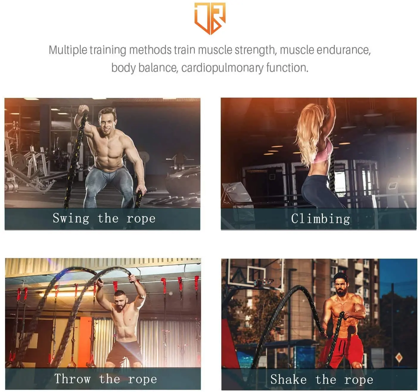 Gym Training Professional Fitness Exercise Battle Custom Logo Long Handle 3m Boxing Skipping Heavy Speed Weighted Jump Rope 2lb