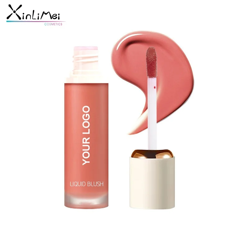 Private Label Cosmetics High Pigment Liquid Blush Face Makeup 8 Colors Liquid Blusher 3 Years with MSDS Certification