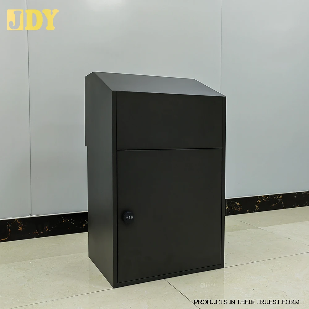 Door Mounted Key Lock Fence Mailbox Safe Locking Parcel Drop Box with Mail Boxes through the Door