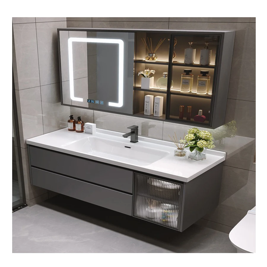 2024 New Combination Cabinet Dressing Intelligent Mirror Cabinet Wall Mounted Ceramic Basin Bathroom Sink