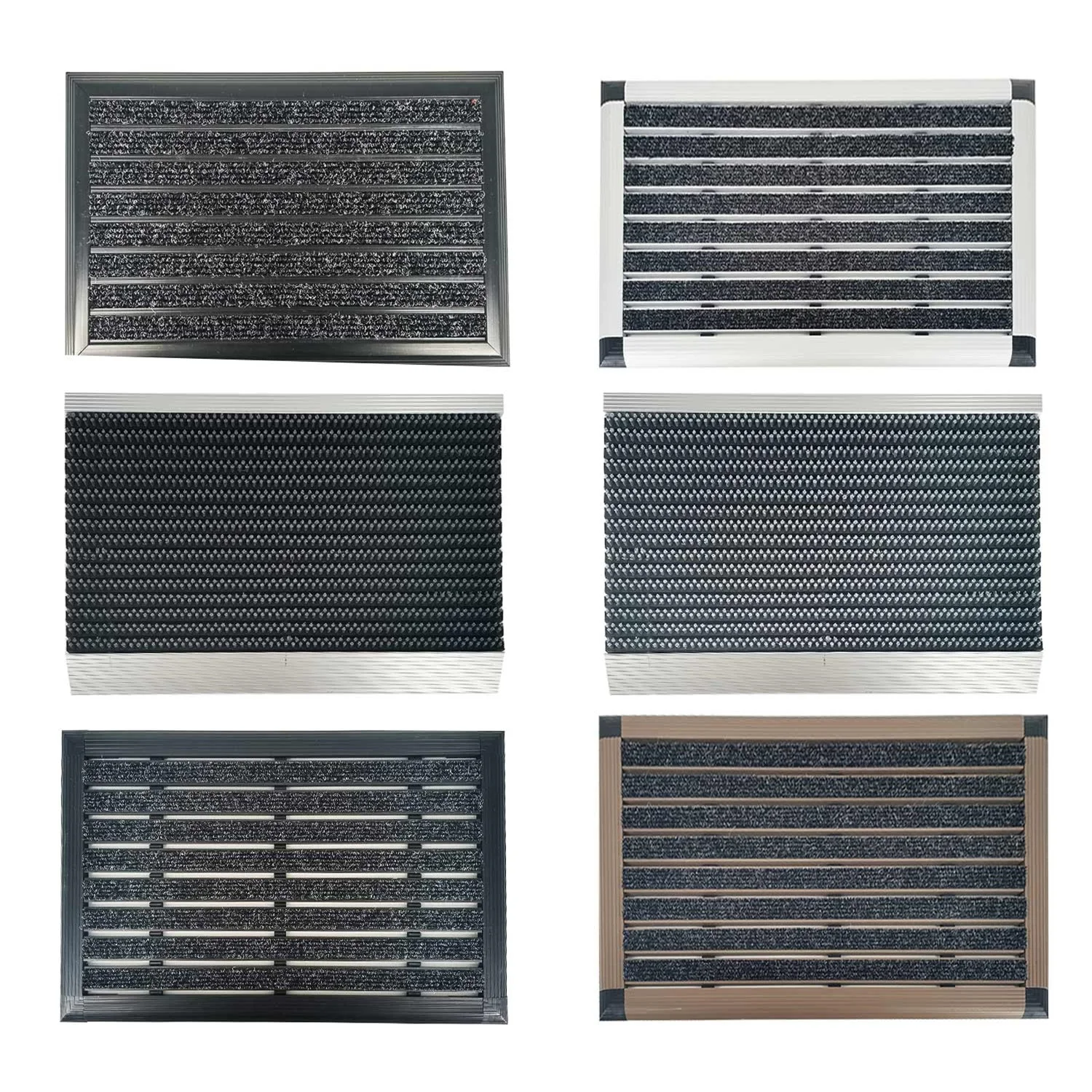 Thick Durable Dirt Trapper Plastic Steel Welcome Mat Outside Entrance Doormat Outdoor Indoor Door Mat for Entryway