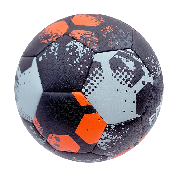 black tire leather soccer ball size 5 4 3 the under ground ball  for kids street play football