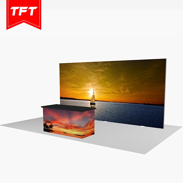 TFT systems free standing exhibition light box portable seg trade show booth