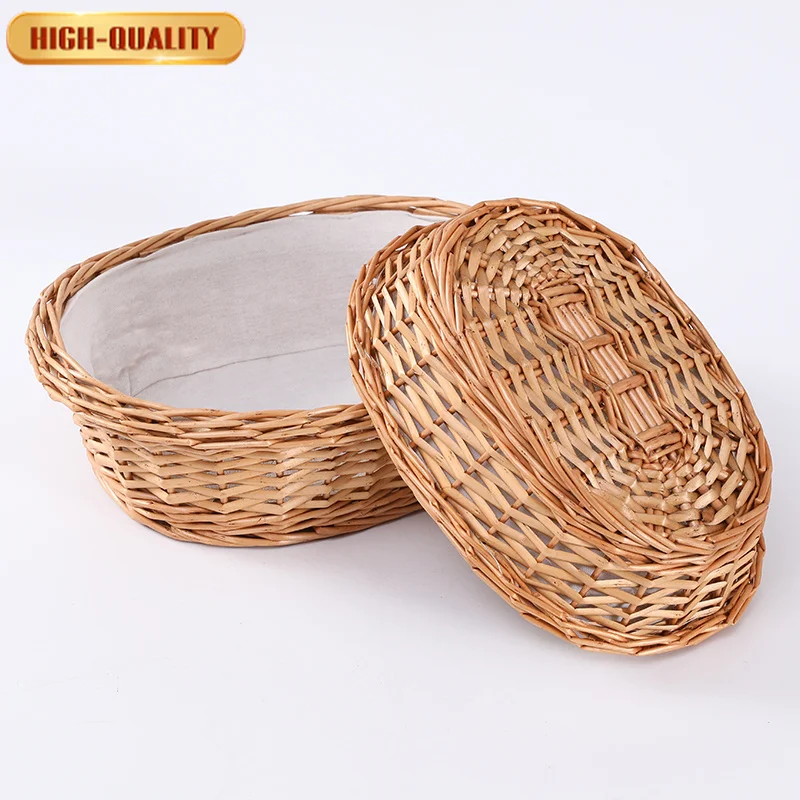 Order Accepted Stock Rattan Small Wicker Bread Baskets For Sale