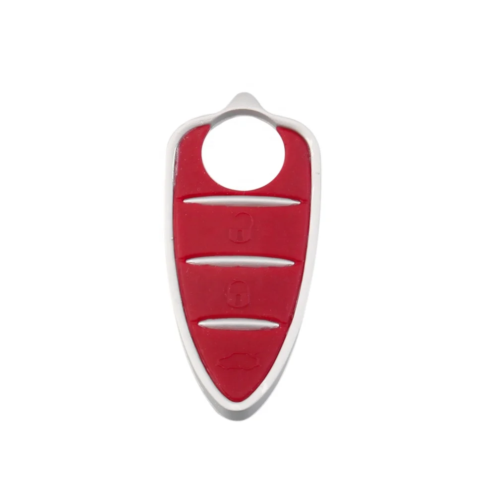 Silicone Rubber Key Pad 3 Buttons For Alfa Romeo Mito Giulietta 159 GTA Replacement Red Flip Remote Auto Key Pads