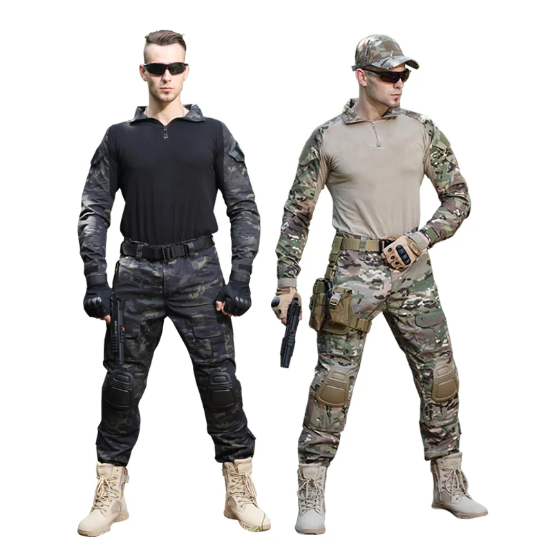 Track  Field Sport Hunting Pants Suit Tactical  Camouflage Hunting Suits Suit Fabric Men Clothing