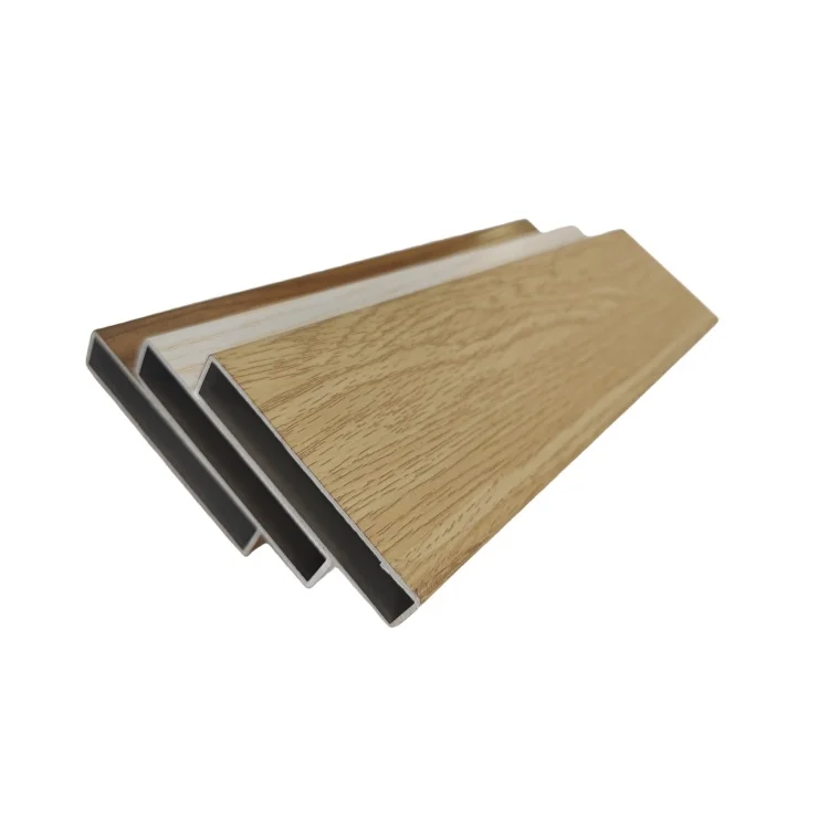aluminium wooden grain profile for decorative exterior wall or window and door  wood finish aluminium profiles factory