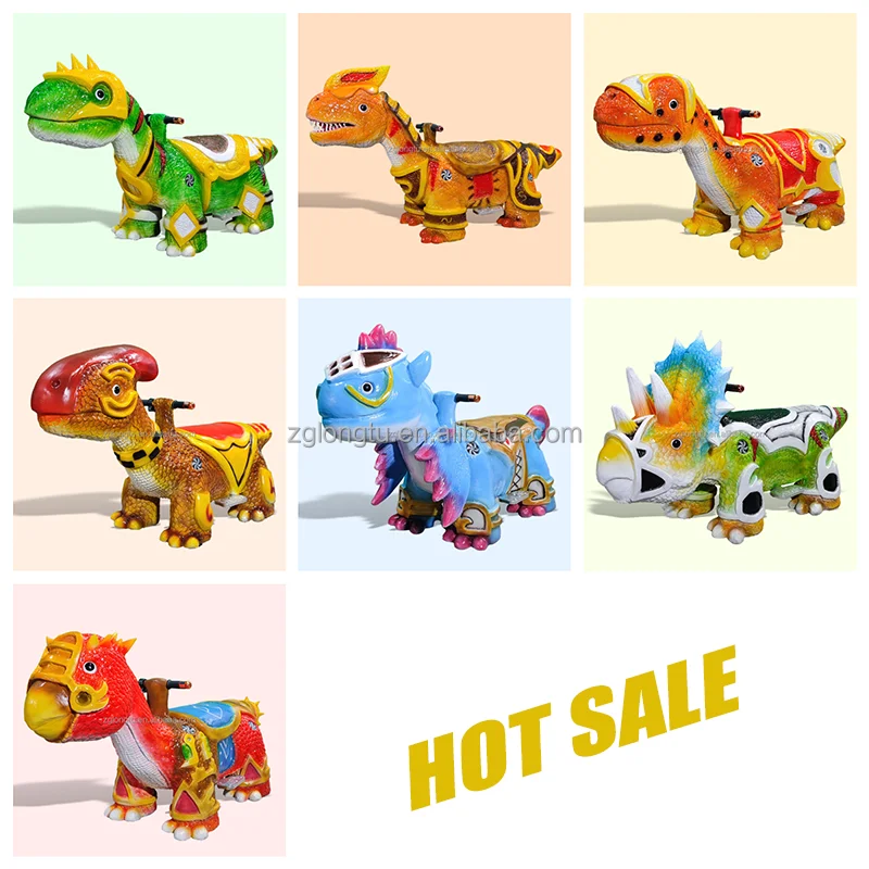 Mechanical Realistic Motorized Electric Amusement Animated Dinosaur Ride Machine for Kids Amusement Park with Timer